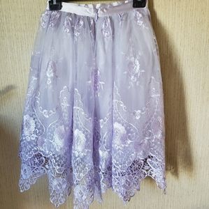 Chi Chi Cheyenne Lilac Lace Embroidered Heart Set